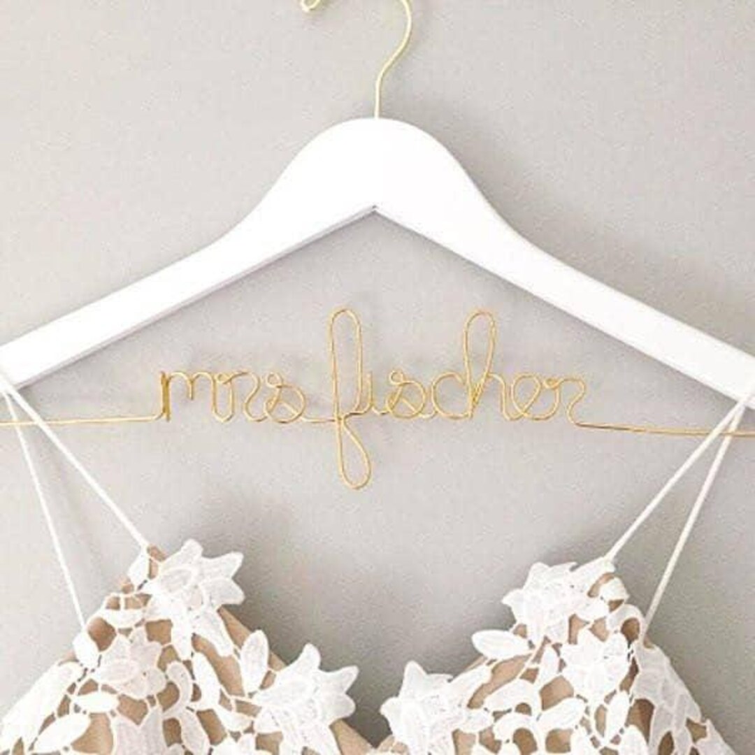 Wedding Dress Hanger, Bride Hanger, Last Name Hanger, Future Mrs Hanger, Custom Wedding Hanger, Personalized Hanger, Bride, Free Shipping | MakerPlace by Michaels Wedding Dress Hanger, Bride Hanger, Last Name Hanger, Future Mrs Hanger, Custom Wedding Hanger, Personalized Hanger, Bride, Free Shipping | MakerPlace by Michaels